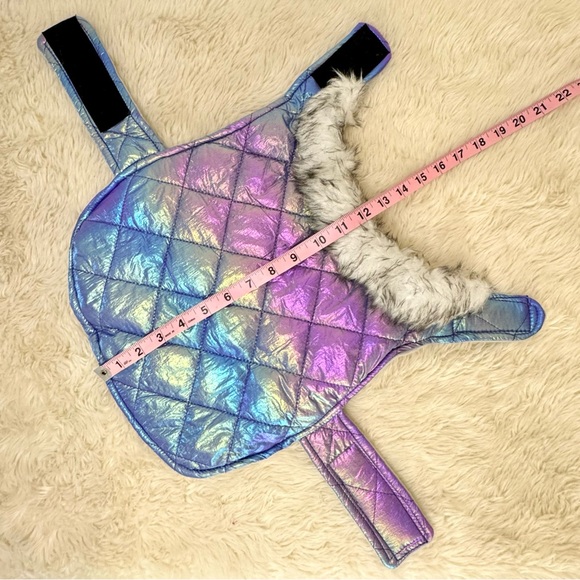 S/M Iridescent Rainbow Unicorn Dog Puffer - Picture 4 of 6